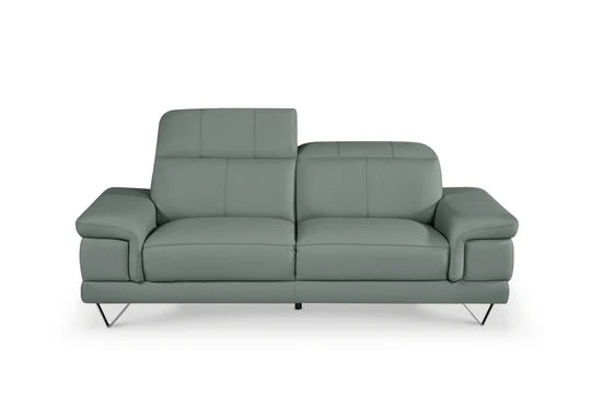 Genuine Leather Grey 2 Seater Sofa GRANDE CITTÀ