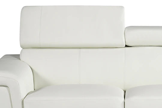 Genuine Leather White 2 Seater Sofa RIVA