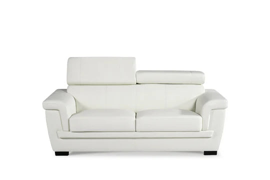 Genuine Leather White 2 Seater Sofa RIVA