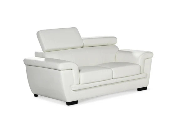 Genuine Leather White 2 Seater Sofa RIVA