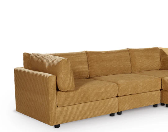 Gold Jumbo Cord Sofa Corner 2C2 Modular TOSCANA