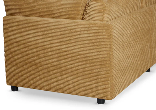Gold Jumbo Cord Sofa Corner 2C2 Modular TOSCANA