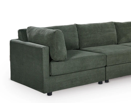 Green Jumbo Cord Sofa Corner 2C2 Modular TOSCANA