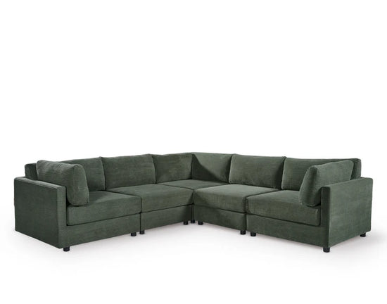 Green Jumbo Cord Sofa Corner 2C2 Modular TOSCANA