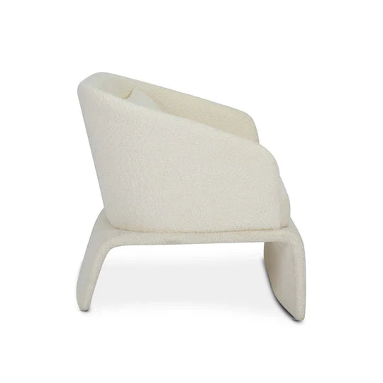 Teddy Boucle Fabric Cream 2 Seater Accent Sofa JACQUELINE