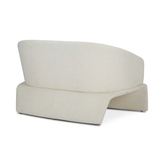 Teddy Boucle Fabric Cream 2 Seater Accent Sofa JACQUELINE