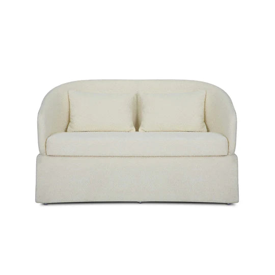 Teddy Boucle Fabric Cream 2 Seater Accent Sofa JACQUELINE