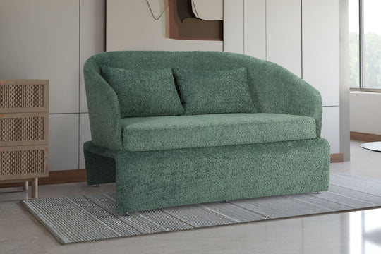 Teddy Boucle Fabric Sage Green 2 Seater Accent Sofa JACQUELINE