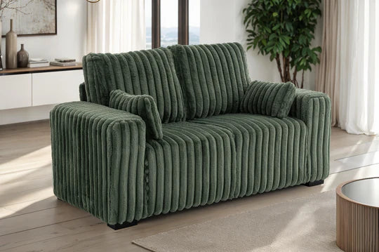 Green Jumbo Cord 2 Seater Sofa PORTO
