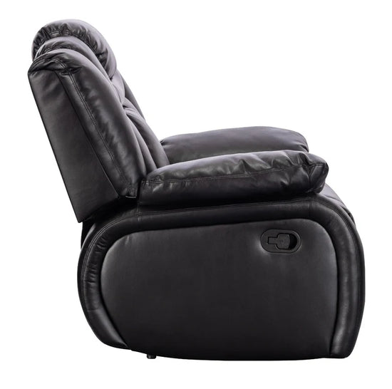 Faux Leather Black Manual Recliner Chair CLASSICO