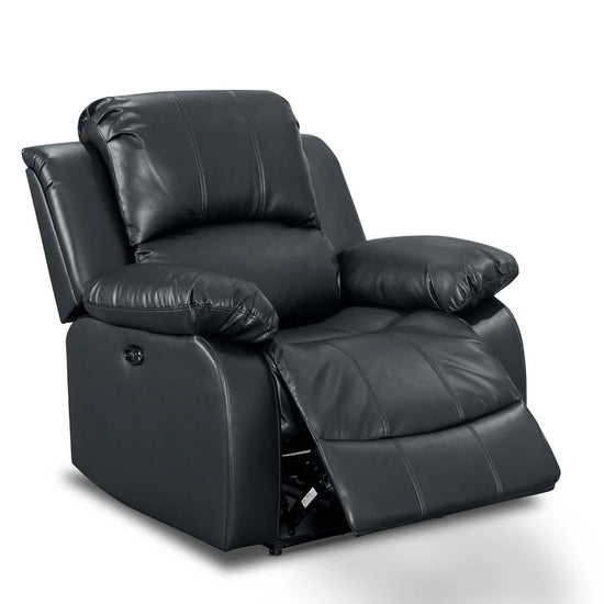 Faux Leather Black Electric Recliner Chair SETTEE