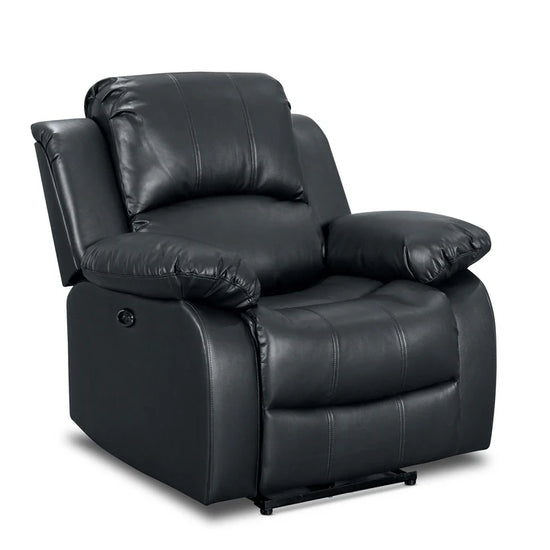 Faux Leather Black Electric Recliner Chair SETTEE