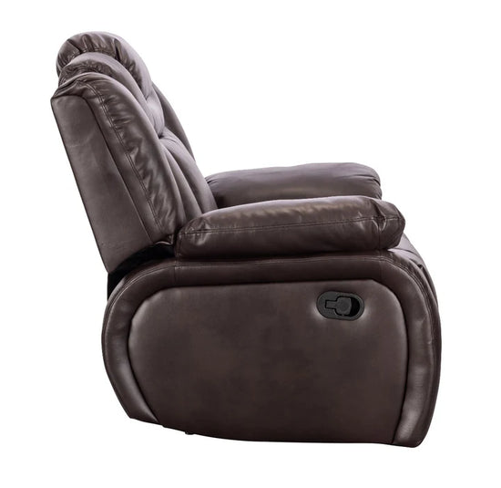 Faux Leather Brown Manual Recliner Chair CLASSICO