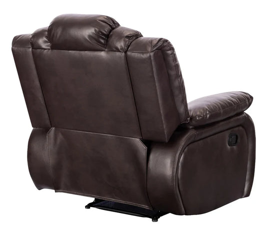 Faux Leather Brown Manual Recliner Chair CLASSICO