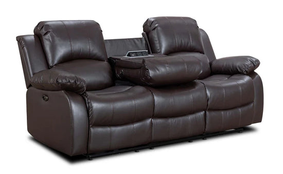 Faux Leather Grey 3 Seater Electric Recliner Sofa SETTEE