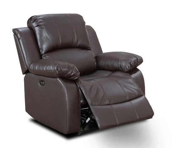 Faux Leather Brown Electric Recliner Chair SETTEE