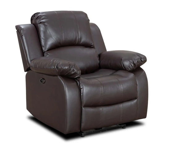 Faux Leather Brown Electric Recliner Chair SETTEE