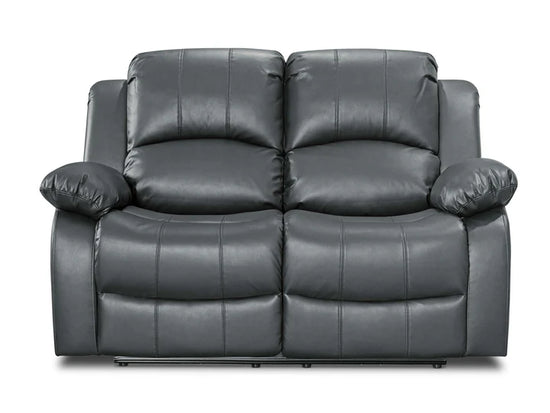 Faux Leather Grey 2 Seater Electric Recliner Sofa SETTEE