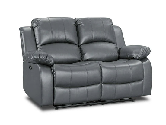 Faux Leather Grey 2 Seater Electric Recliner Sofa SETTEE