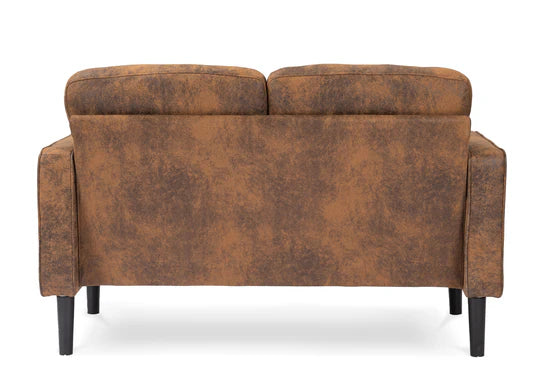 Faux Leather Suede Brown 3 + 2 Seater Sofa Set ACCESSO