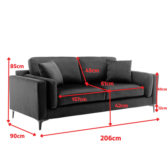 Faux Leather Suede Brown 3 Seater Sofa QUARTIERE