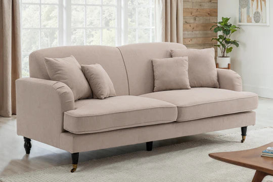 Fabric Beige 3 Seater Sofa STILE
