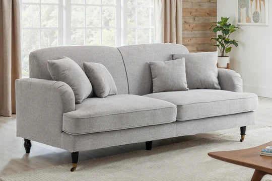 Fabric Light Grey 3 Seater Sofa STILE