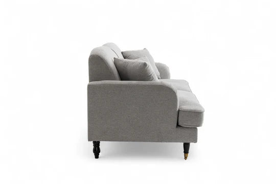 Fabric Light Grey 3 Seater Sofa STILE