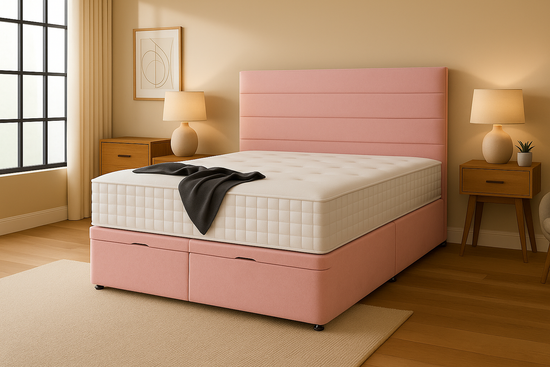 pink plush bed