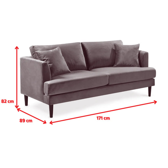 Velvet Purple 3 + 2 Seater Sofa Set ROMANZO