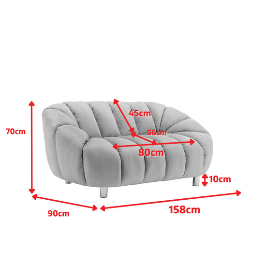 Velvet Sage Green 2 Seater Sofa CANAPÉ