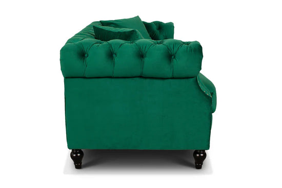 Velvet Emerald Green 2 Seater Chesterfield Sofa LUSSO