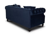 Velvet Navy Blue 2 Seater Chesterfield Sofa LUSSO