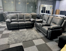 Tech Leather Grey 2 + 3 seater Electric Recliner Sofa PRINCIPESSA