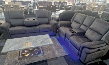 Fabric Grey 2 + 3 seater Electric Recliner Sofa  RESILIENZA