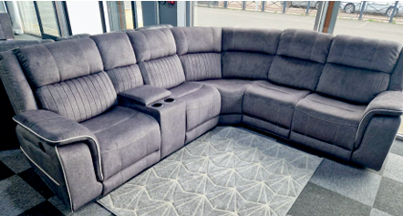 Fabric Grey Corner  Electric Recliner Sofa  BENEDETTA