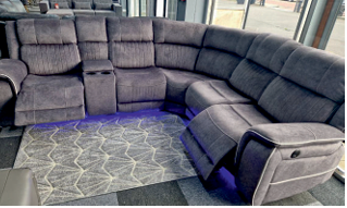 Fabric Grey Corner  Electric Recliner Sofa  BENEDETTA