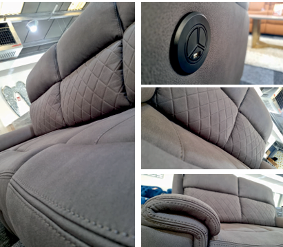 Fabric Grey 2 + 3 seater Electric Recliner Sofa  CRESCITA