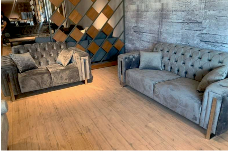 Fabric Grey 2+ 3 Chesterfield Sofa SOFISTICAZIONE