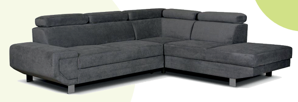 Grey Fabric Corner Sofabed FREDDO