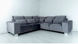 Fabric Grey Corner Sofa   ELEGANTE