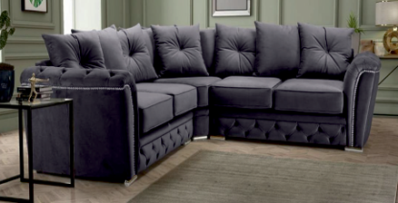 Fabric Grey Corner Sofa PURO