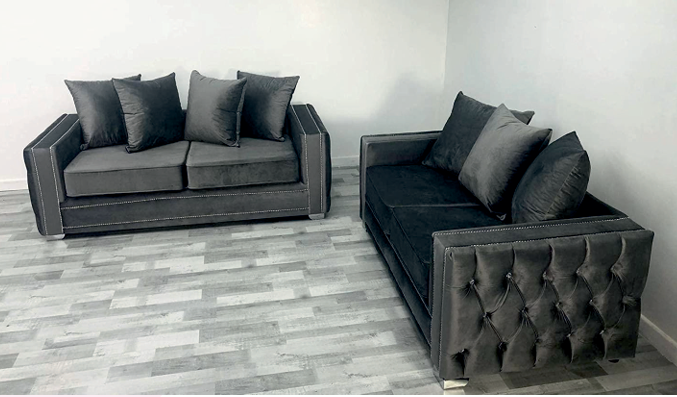Grey Fabric  2+3 seater Sofa AMORE