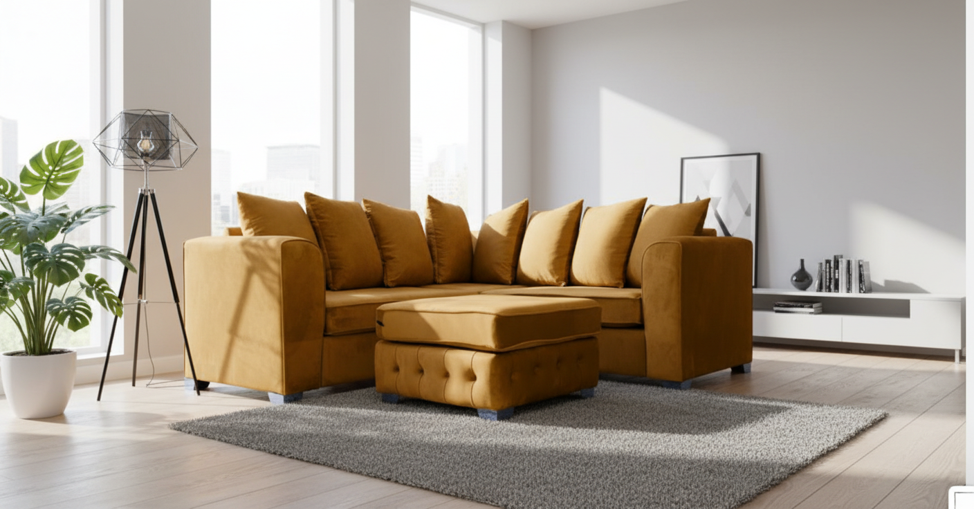 Asha Corner Full Back/Scatter Sofa - 2 Corner 2