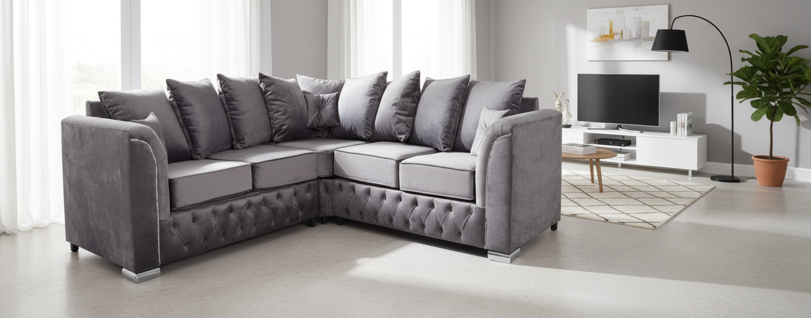 Amore Corner Full Back/Scatter Back Sofa - 2 Corner 2