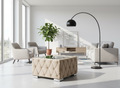 Quilted Side Table Ottoman