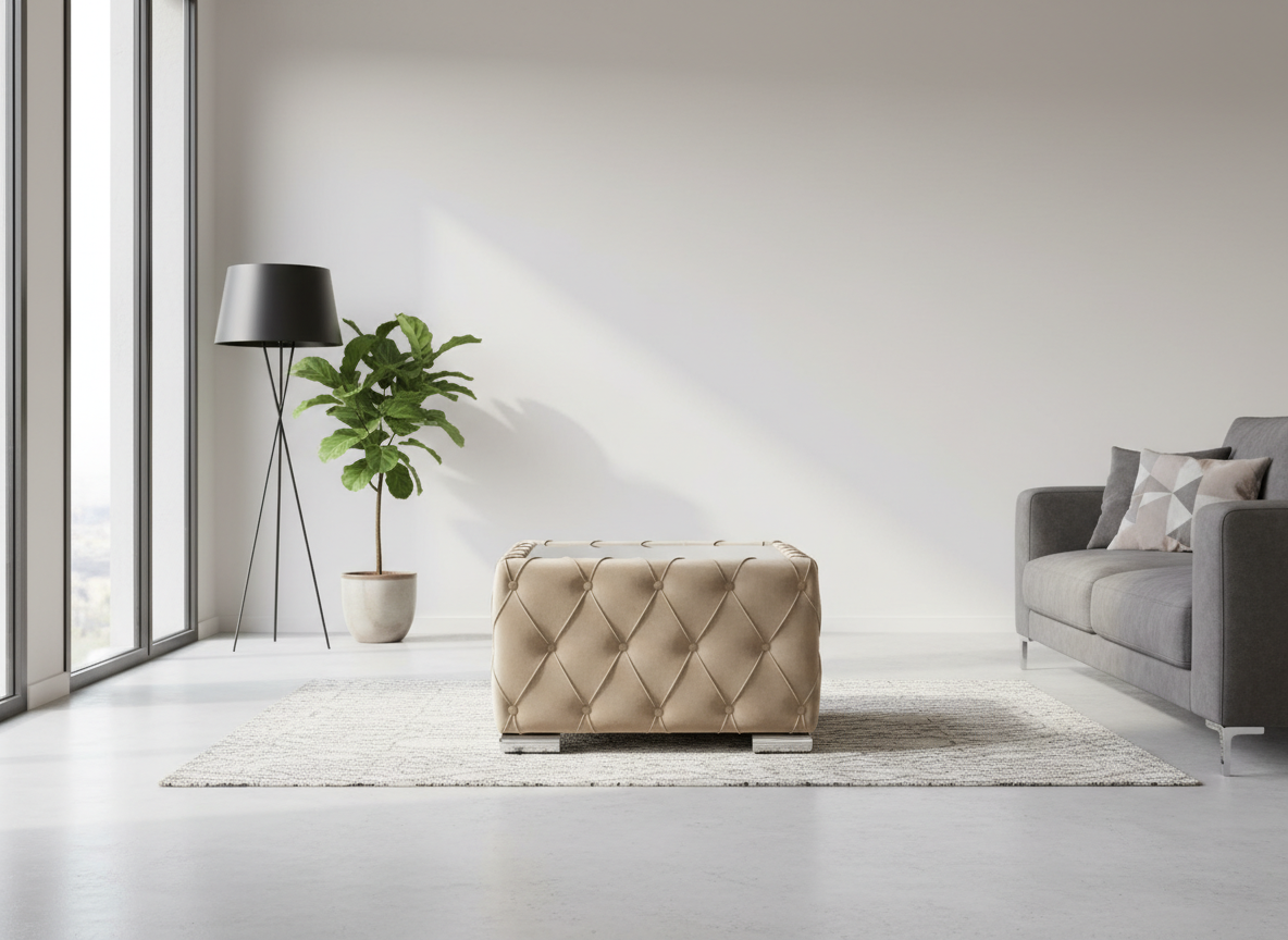 Quilted Side Table Ottoman
