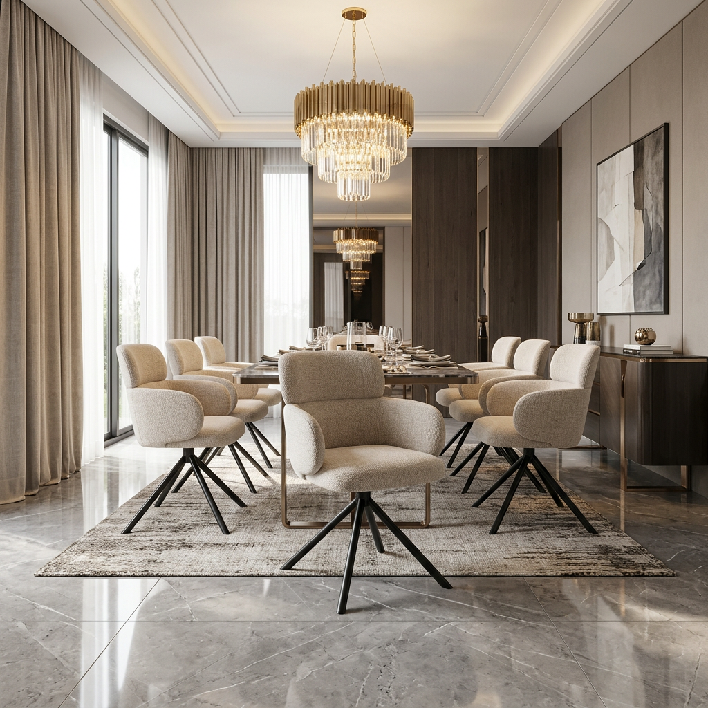 Tuscany Beige 360 Swivel Chair