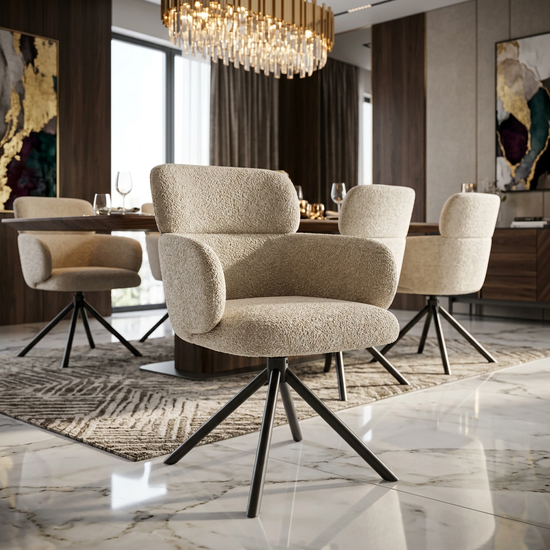 Tuscany Beige 360 Swivel Chair