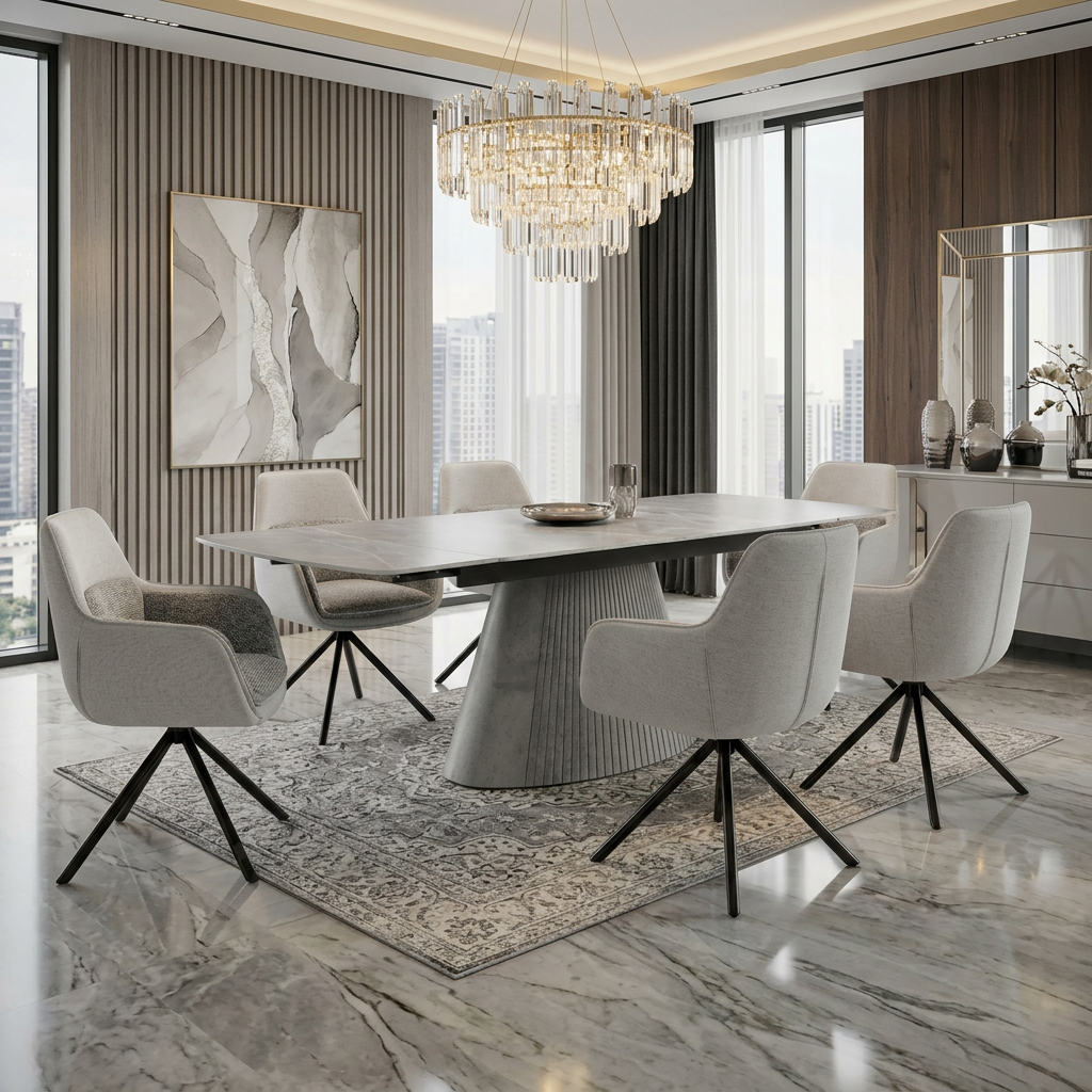 Monaco Florence Grey 360 Swivel Chair